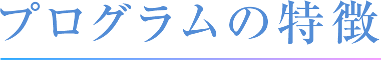プログラムの特徴
